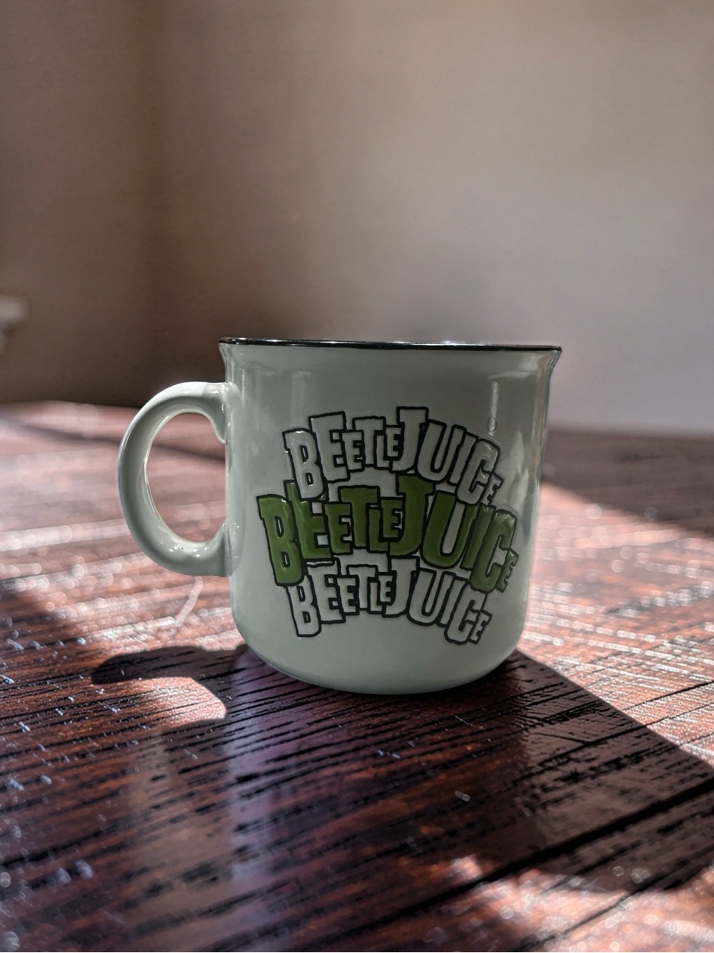 Beetlejuice Green Logo Ceramic Mug - Home Accents RT